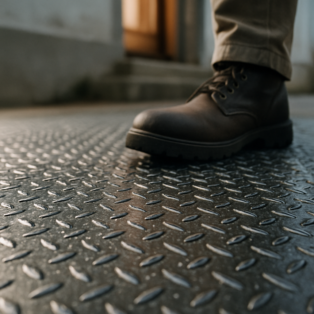 Bodenbeläge: Trittsicherheit mit strukturierten Metallplatten